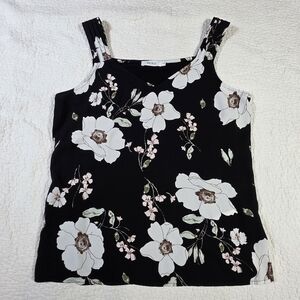 Ricki's Black Floral Sleeveless Blouse